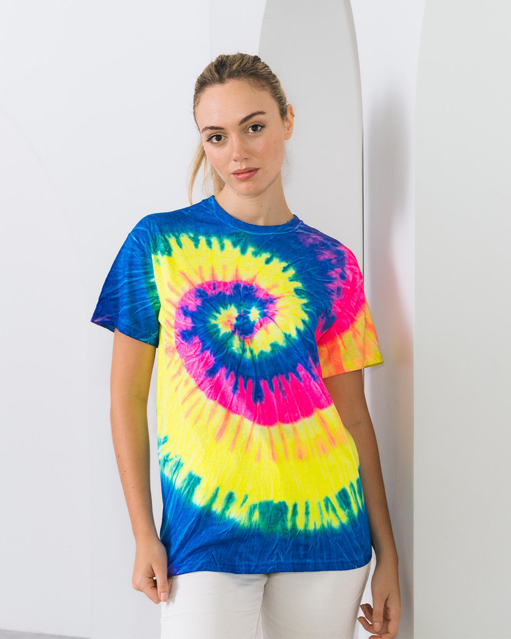 COLORTONE 1000 Colortone® Tie Dye Adult T-Shirt - Neon Rainbow