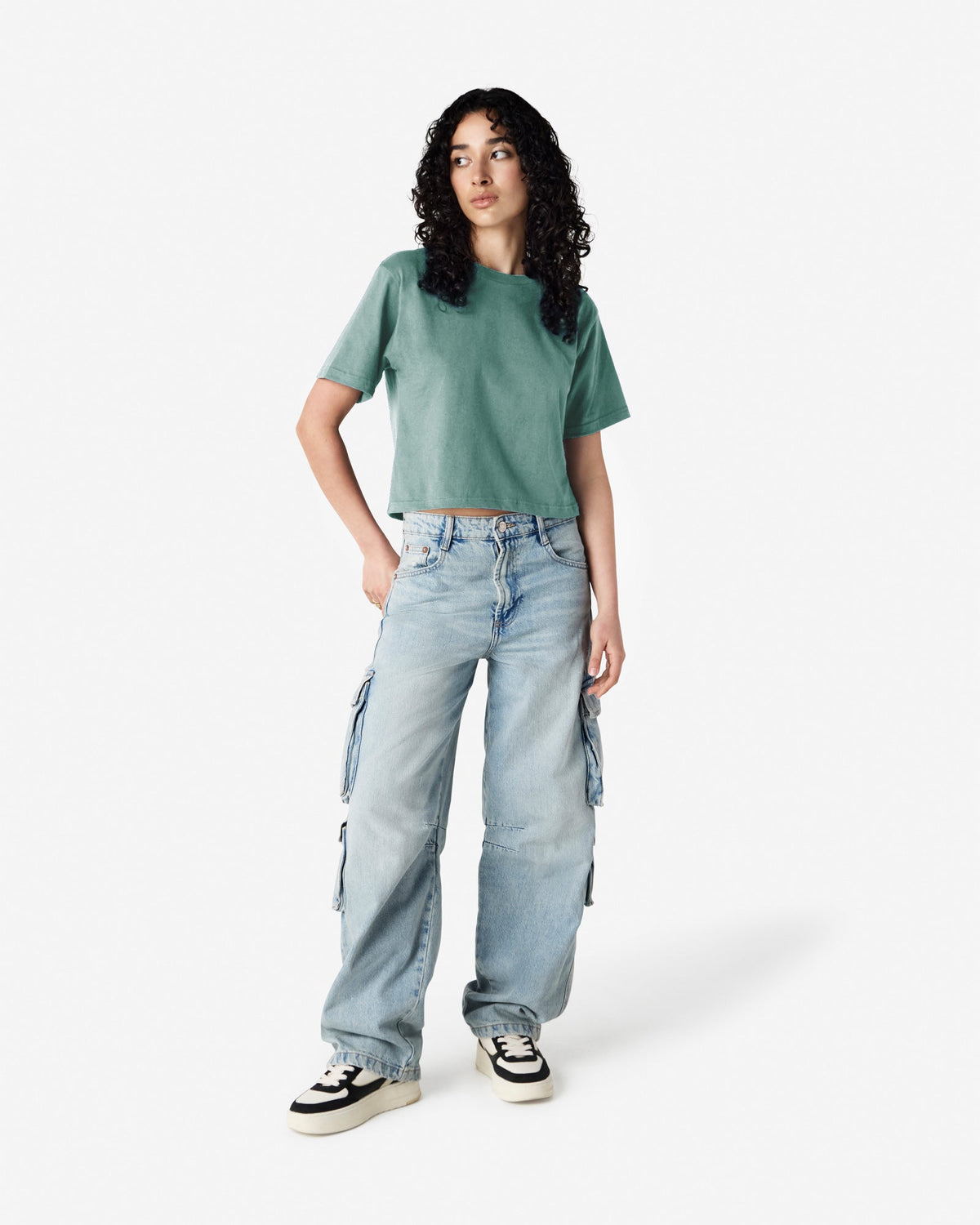 102 American Apparel Women's Fine Jersey Boxy T-Shirt