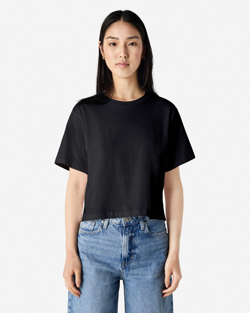 102 American Apparel Women's Fine Jersey Boxy T-Shirt