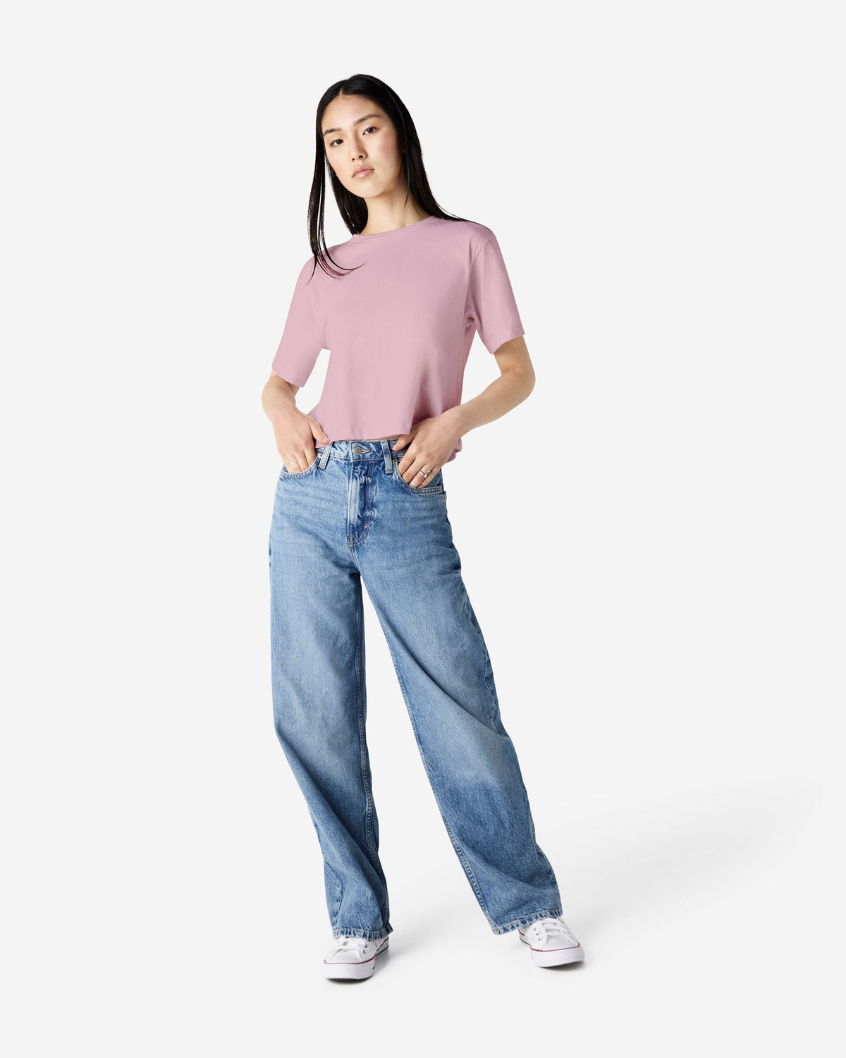 102 American Apparel Women's Fine Jersey Boxy T-Shirt