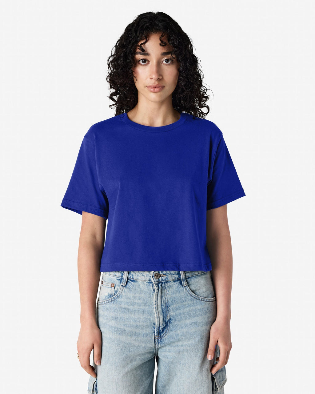 102 American Apparel Women's Fine Jersey Boxy T-Shirt
