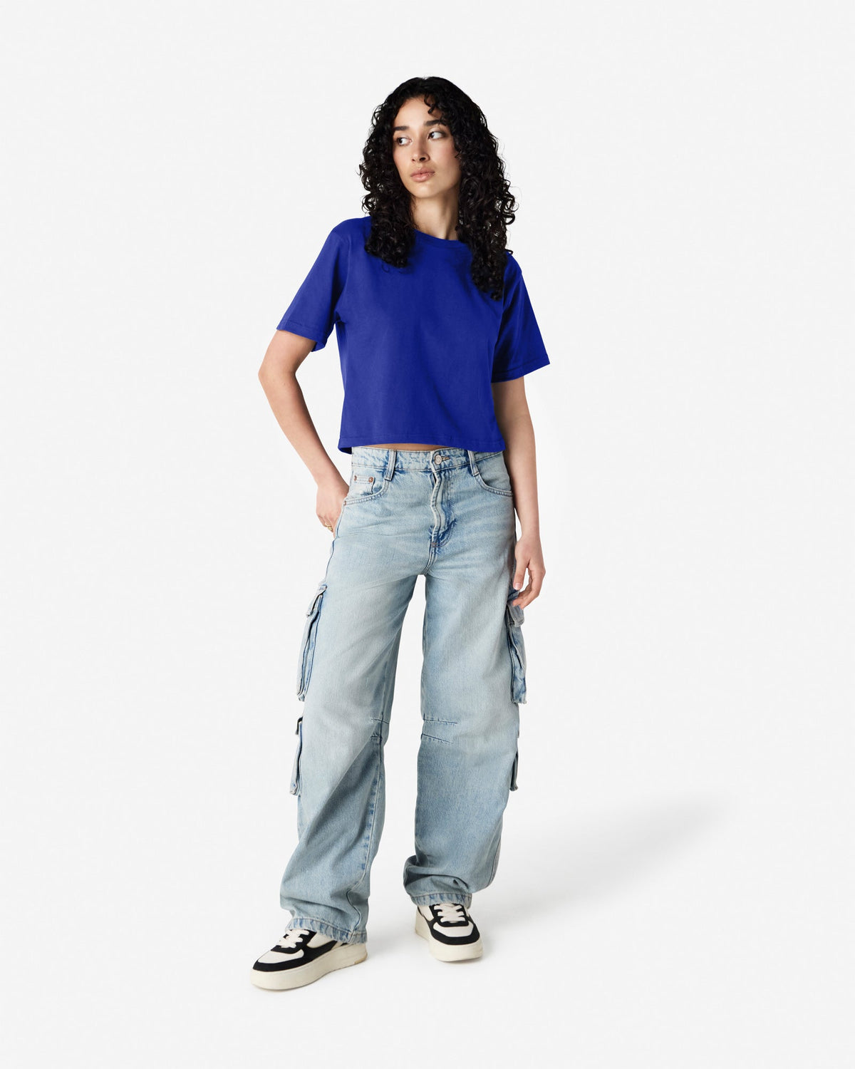102 American Apparel Women's Fine Jersey Boxy T-Shirt