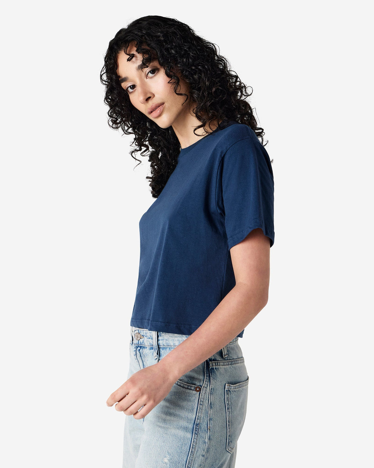102 American Apparel Women's Fine Jersey Boxy T-Shirt