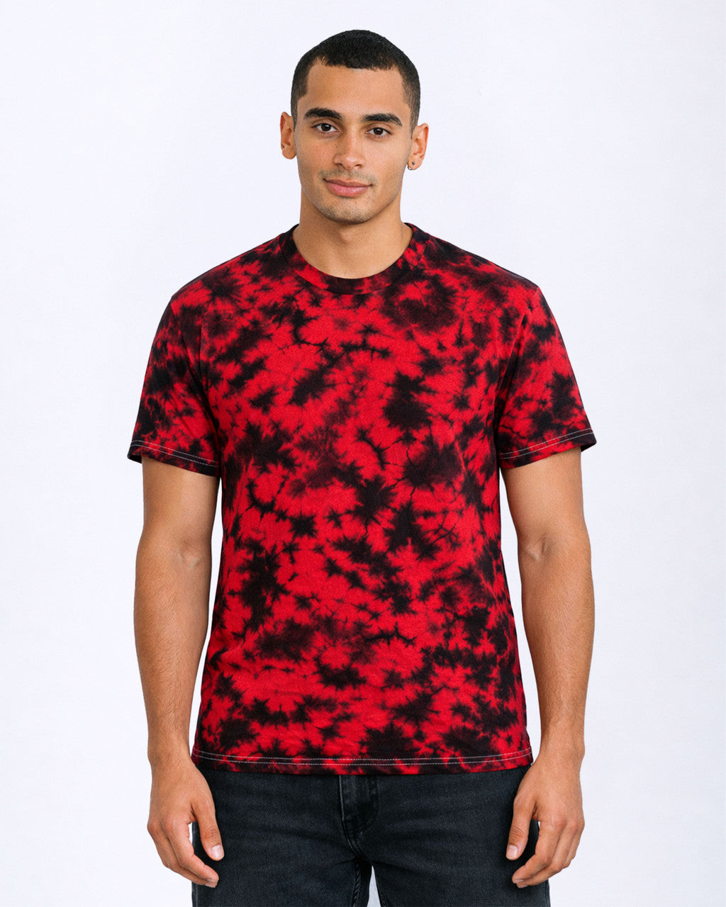 COLORTONE 1390 Colortone® Crystal Wash Adult T-Shirt - Crystal Red Black