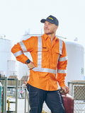 Apex 185 X Taped Biomotion Hi Vis FR Ripstop Vented Shirt - Orange