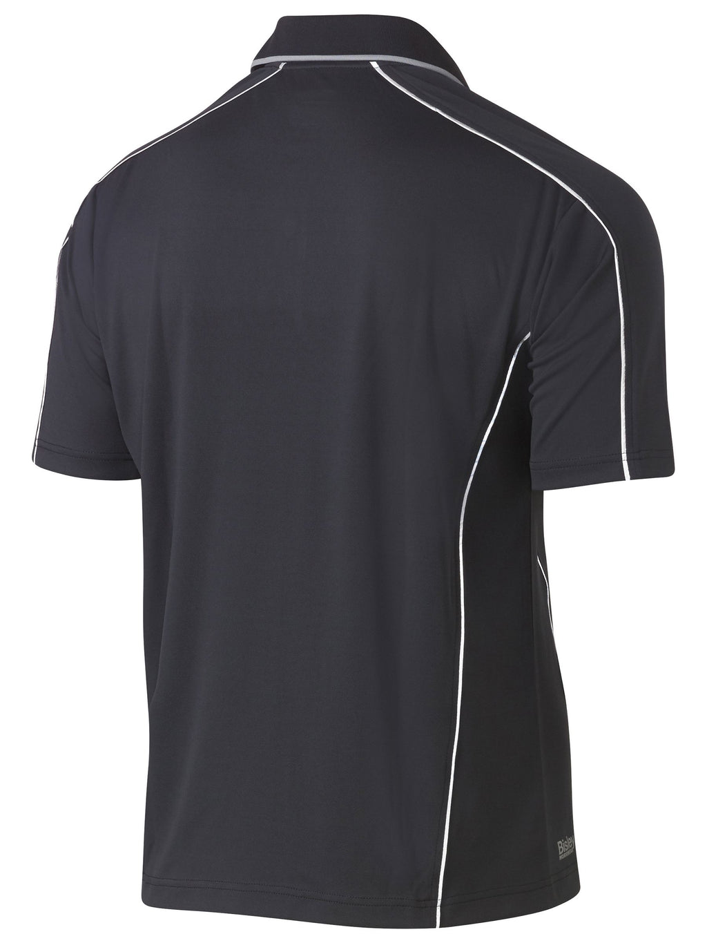 Cool Mesh Polo with Reflective Piping - Charcoal