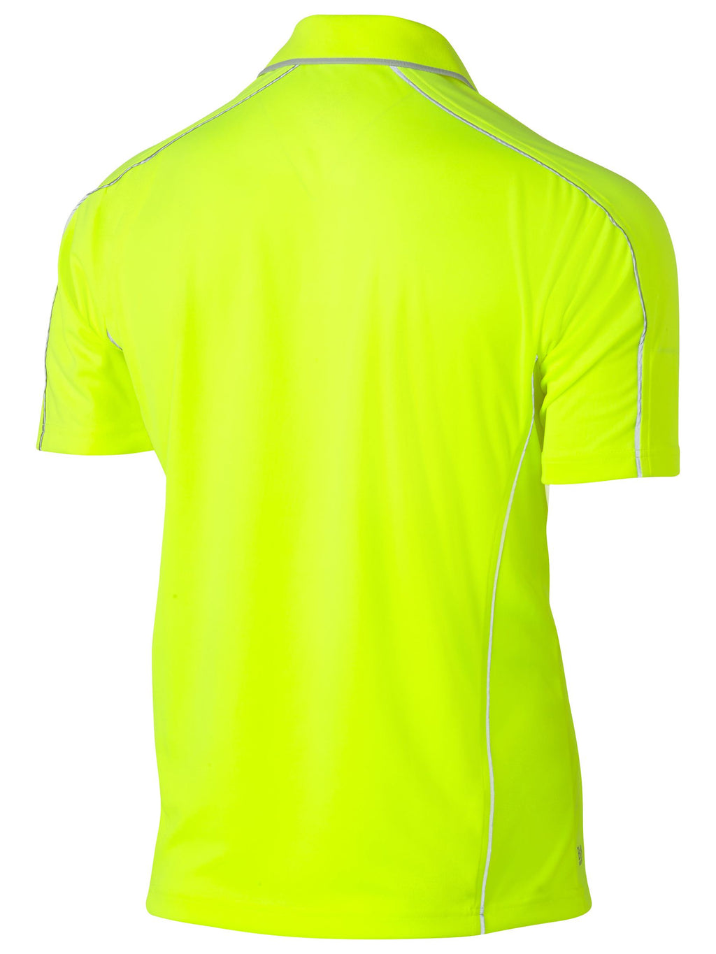 Cool Mesh Polo with Reflective Piping - Yellow
