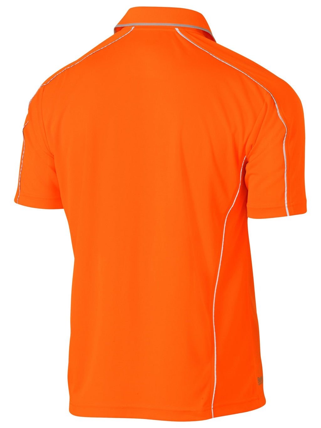 Cool Mesh Polo with Reflective Piping - Orange