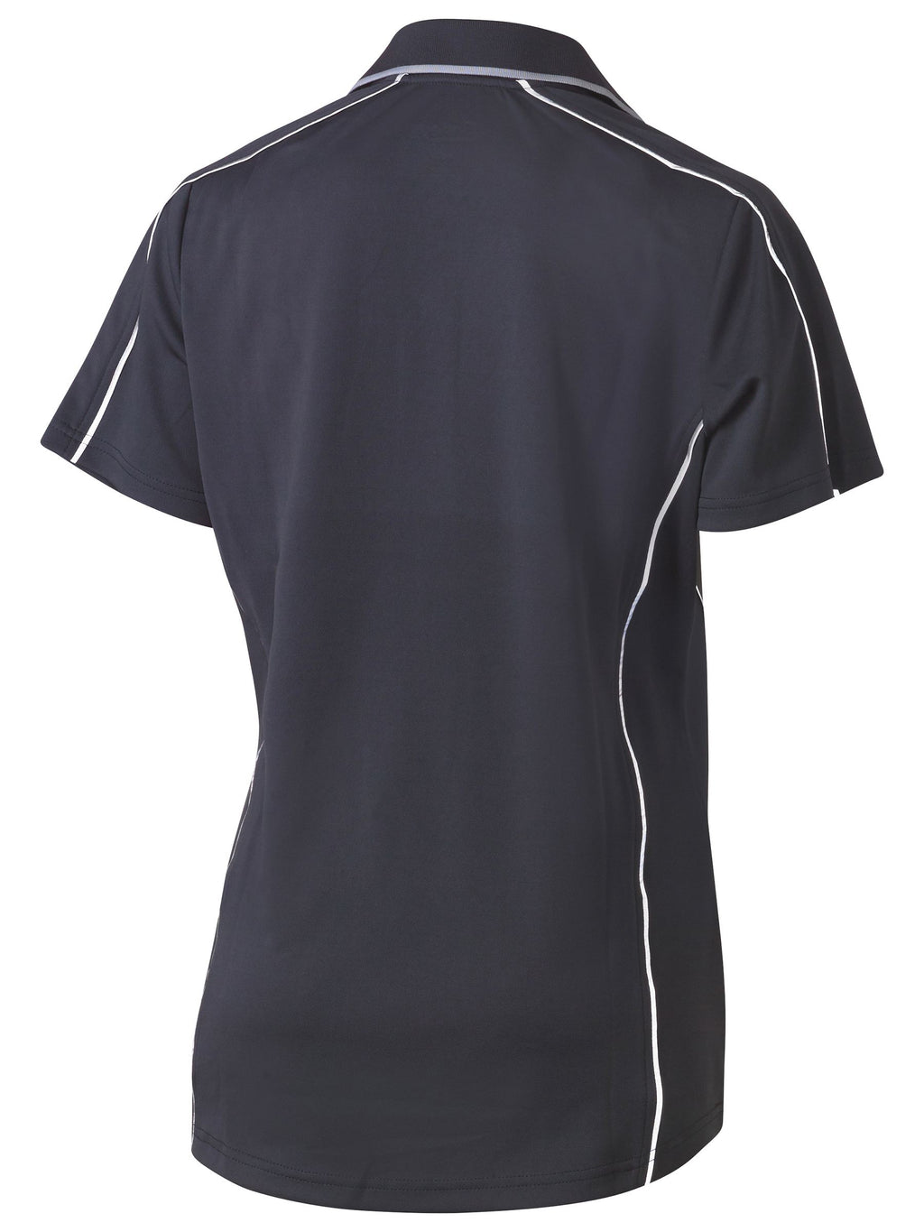 Women's Cool Mesh Polo with Reflective Piping - Charcoal