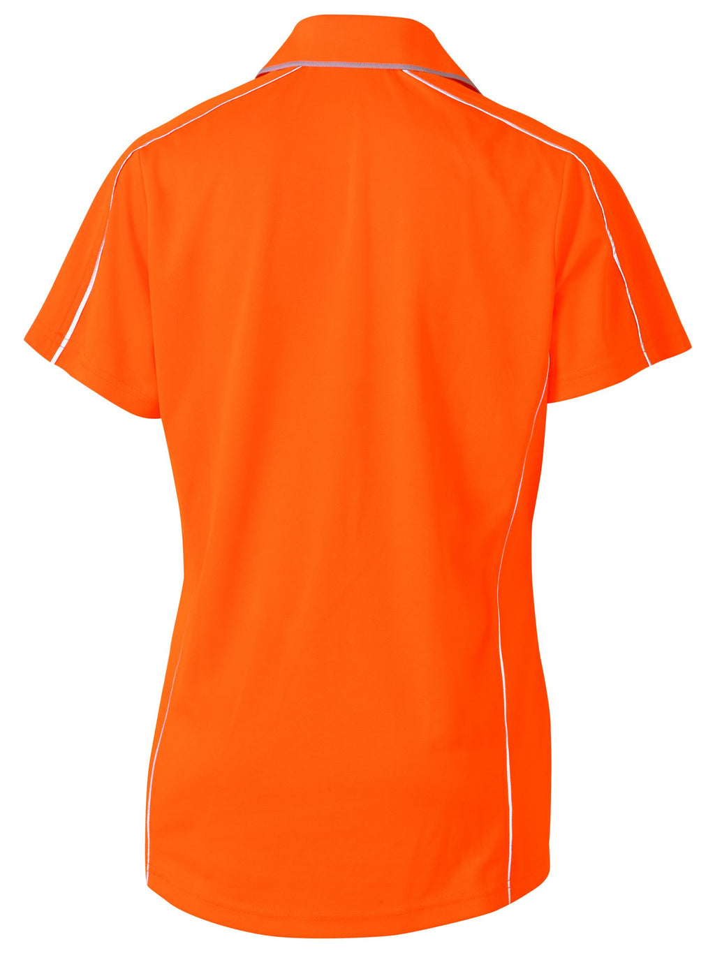Women's Cool Mesh Polo with Reflective Piping - Orange