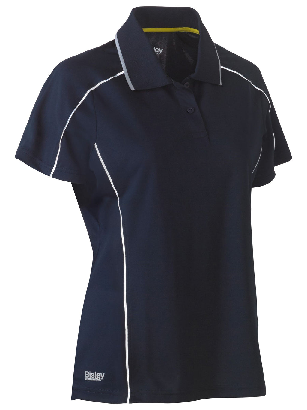 Women's Cool Mesh Polo with Reflective Piping - Navy