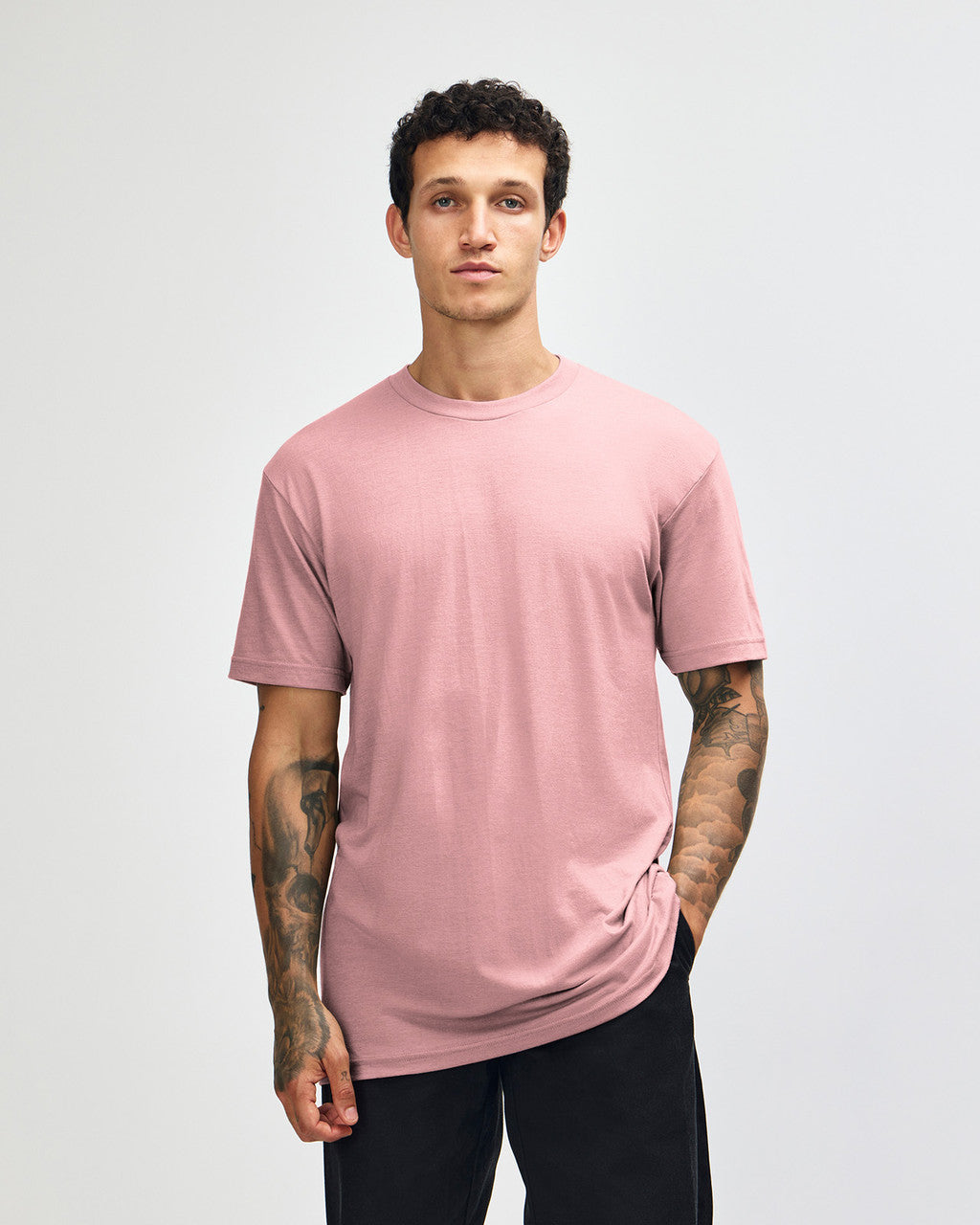 American Apparel Unisex CVC Short Sleeve T-Shirt - Heather Blush