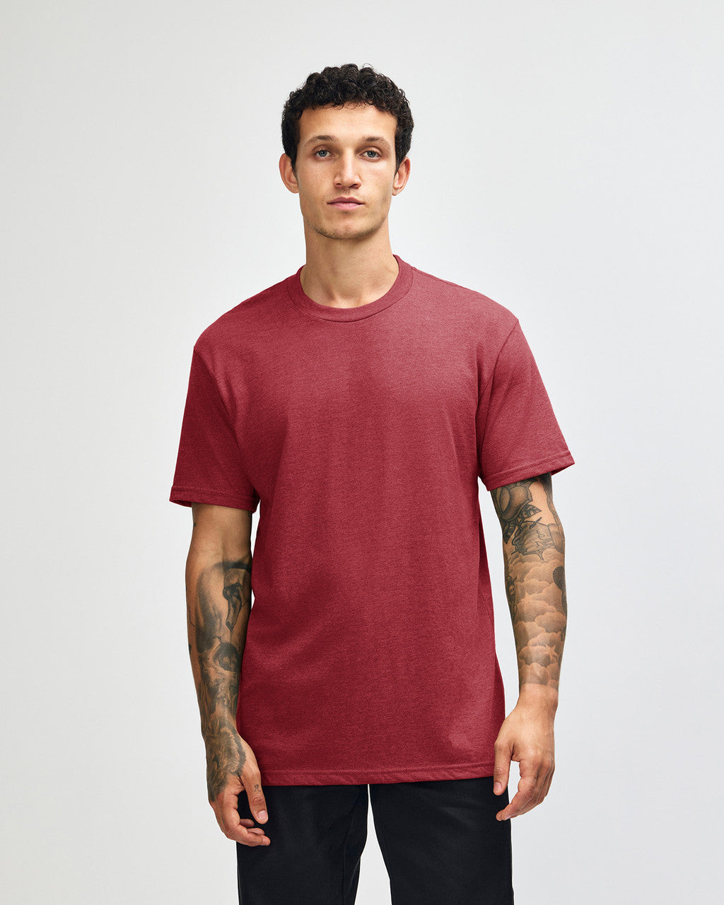 American Apparel Unisex CVC Short Sleeve T-Shirt - Heather Cranberry