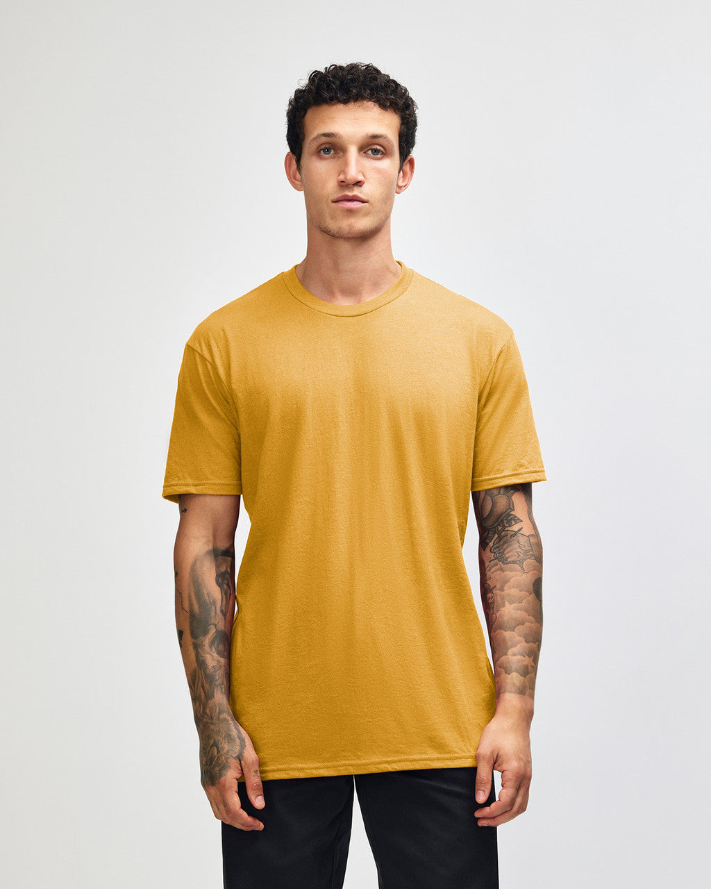 American Apparel Unisex CVC Short Sleeve T-Shirt - Heather Mustard
