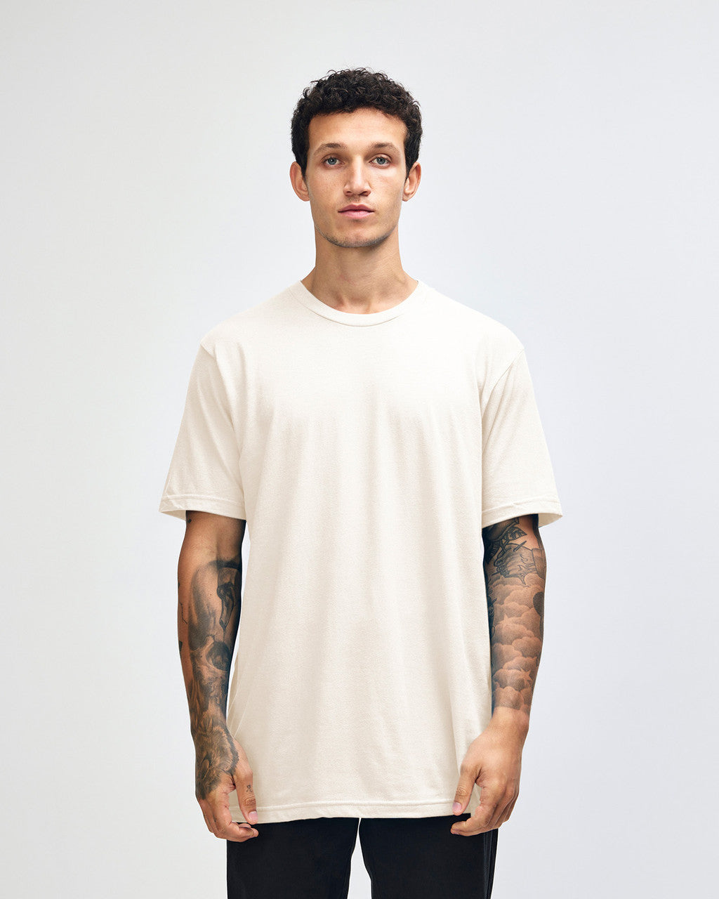 American Apparel Unisex Fine Jersey Short Sleeve T-Shirt - Cream