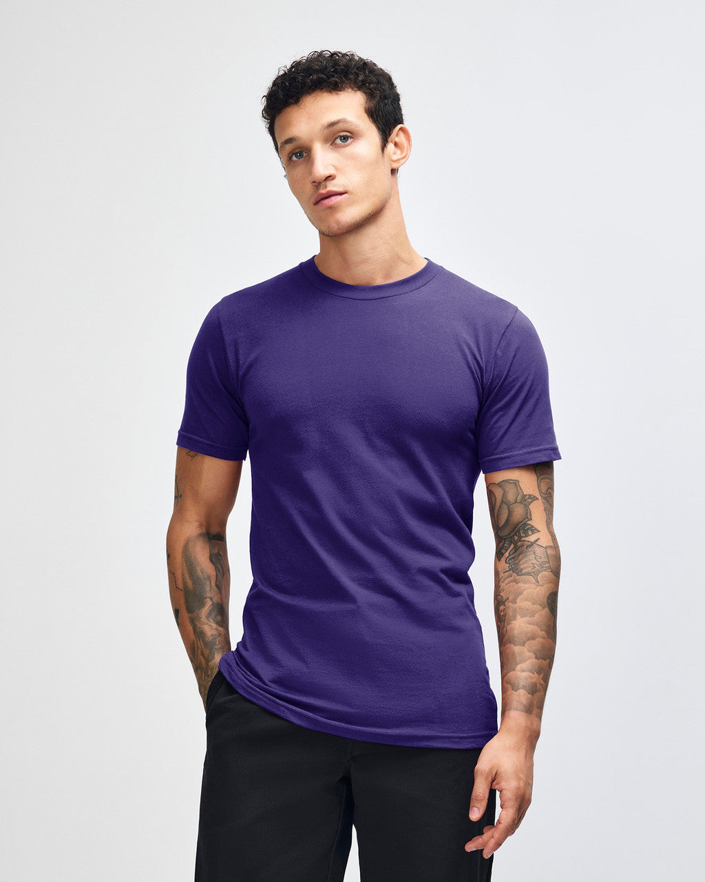 American Apparel Unisex Fine Jersey Short Sleeve T-Shirt - Grape