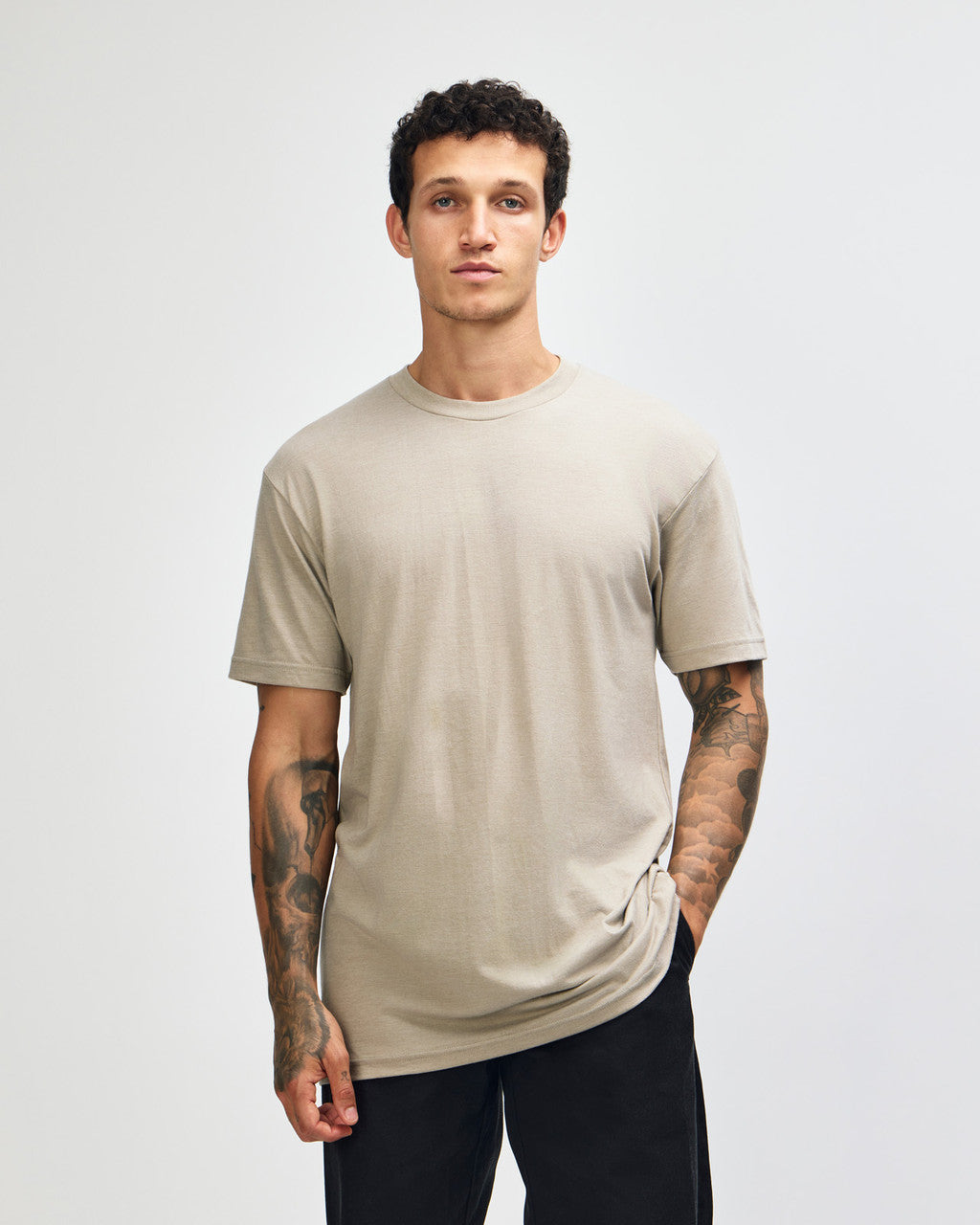 American Apparel Unisex CVC Short Sleeve T-Shirt - Heather Khaki