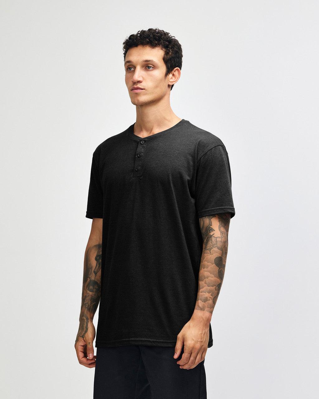 American Apparel CVC Unisex Henley T-shirt