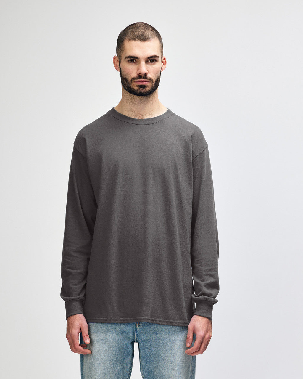 Gildan Ultra Cotton Adult Long Sleeve T-Shirt - Charcoal
