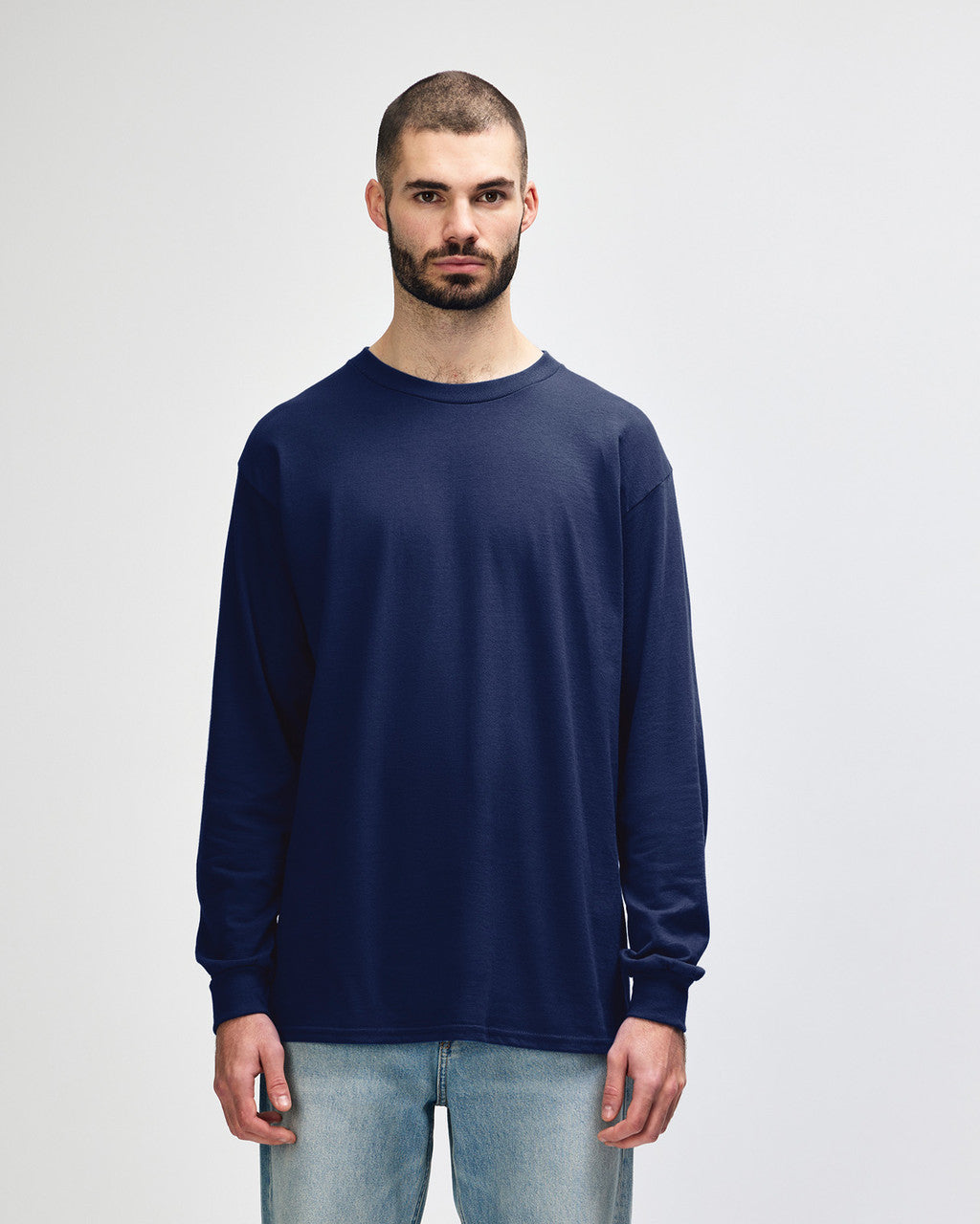 Gildan Ultra Cotton Adult Long Sleeve T-Shirt - Navy