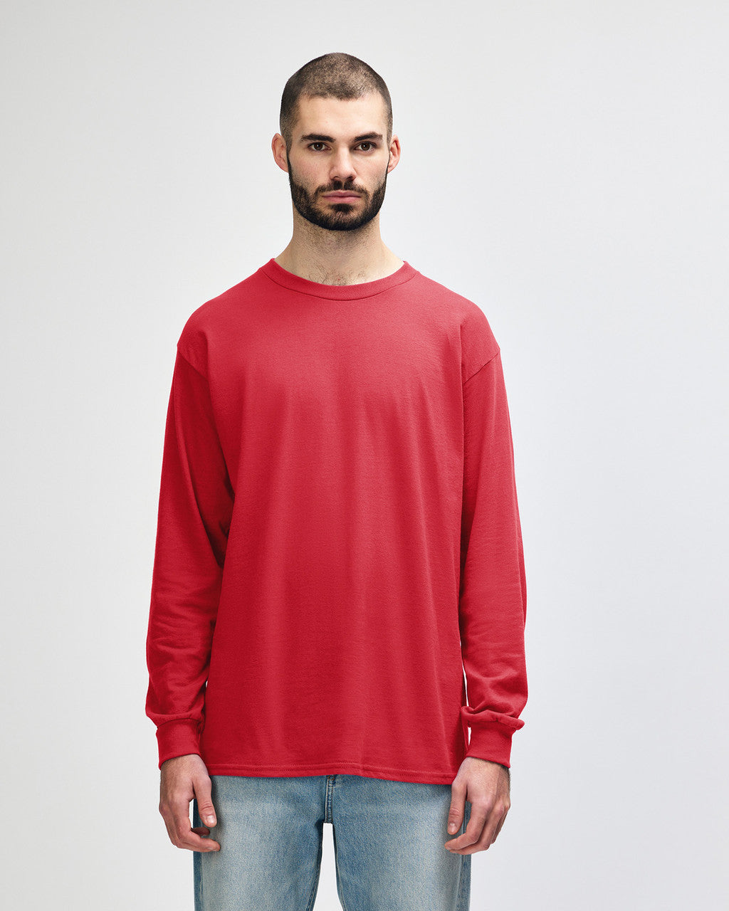 Gildan Ultra Cotton Adult Long Sleeve T-Shirt - Red