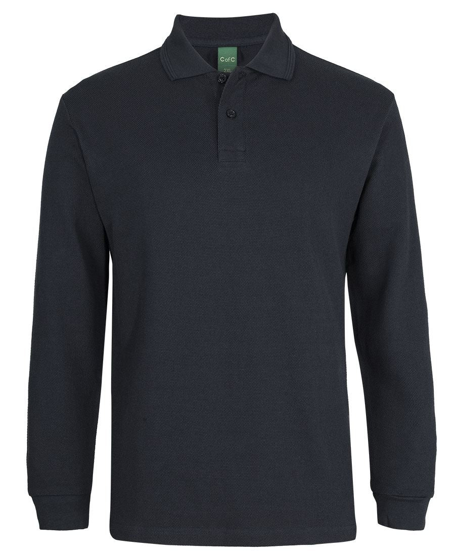 C of C 320g L/S Popcorn Cotton Polo 2PCL