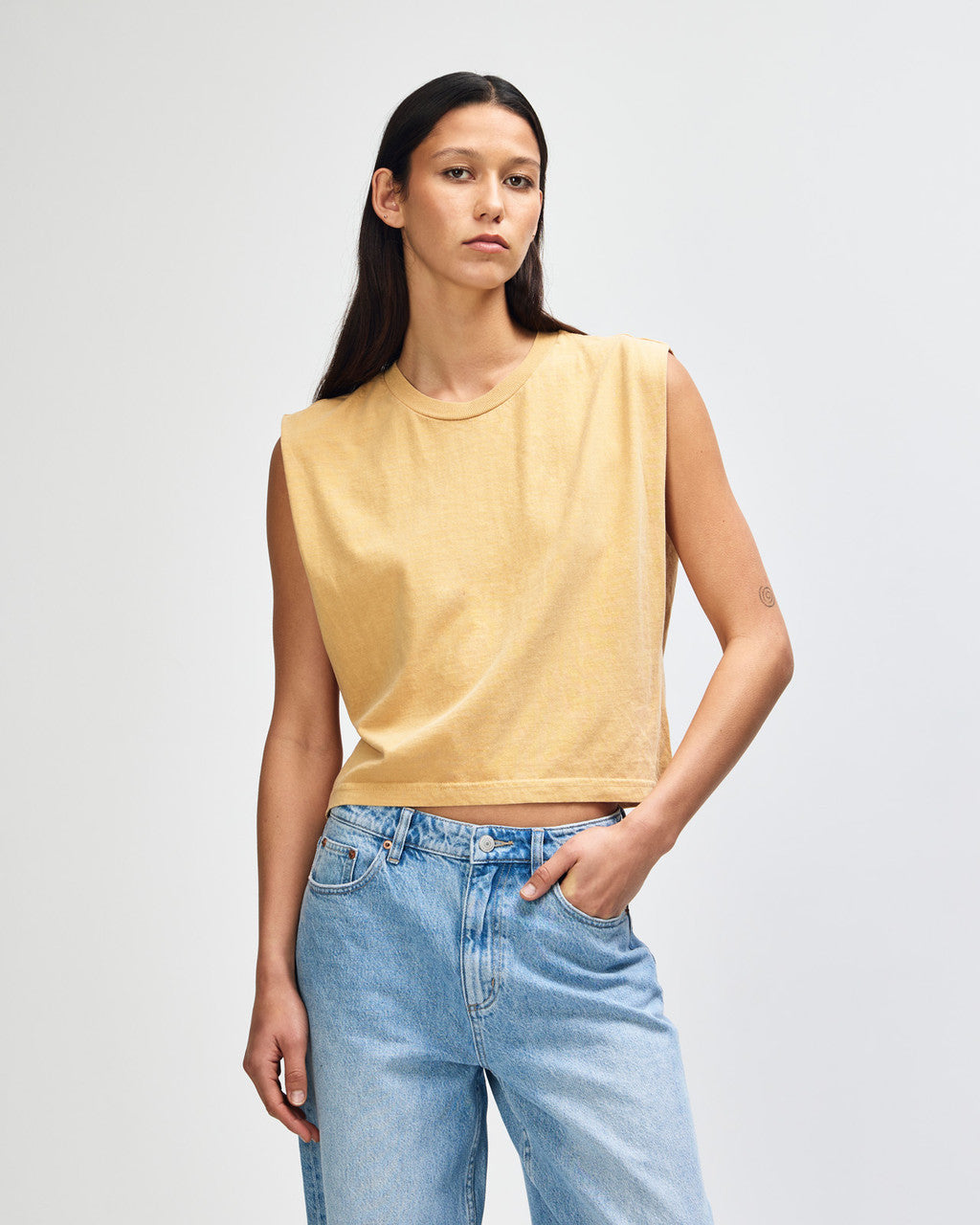 American Apparel Women's Muscle T-shirt - Faded Mustard