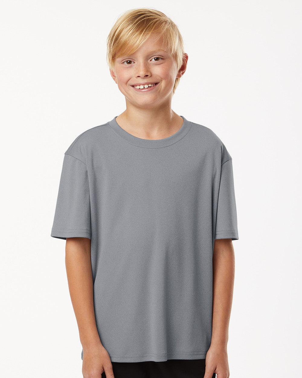 ALL PRO Youth Pro-Lock Performance T-Shirt - Heather Steel