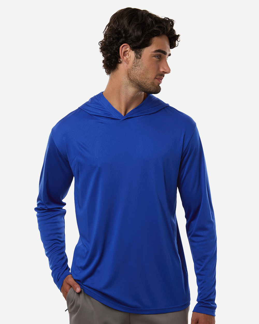 ALL PRO Men's Pro-Lock Performance Hooded T-Shirt - Royal