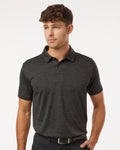ALL PRO Men's Polyester Heather Melange Polo - Black Melange