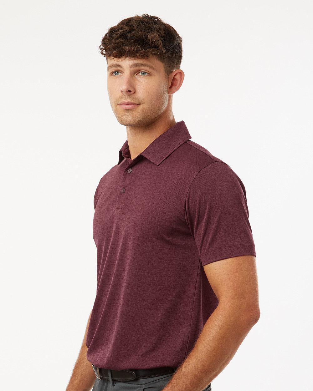 ALL PRO Men's Polyester Heather Melange Polo