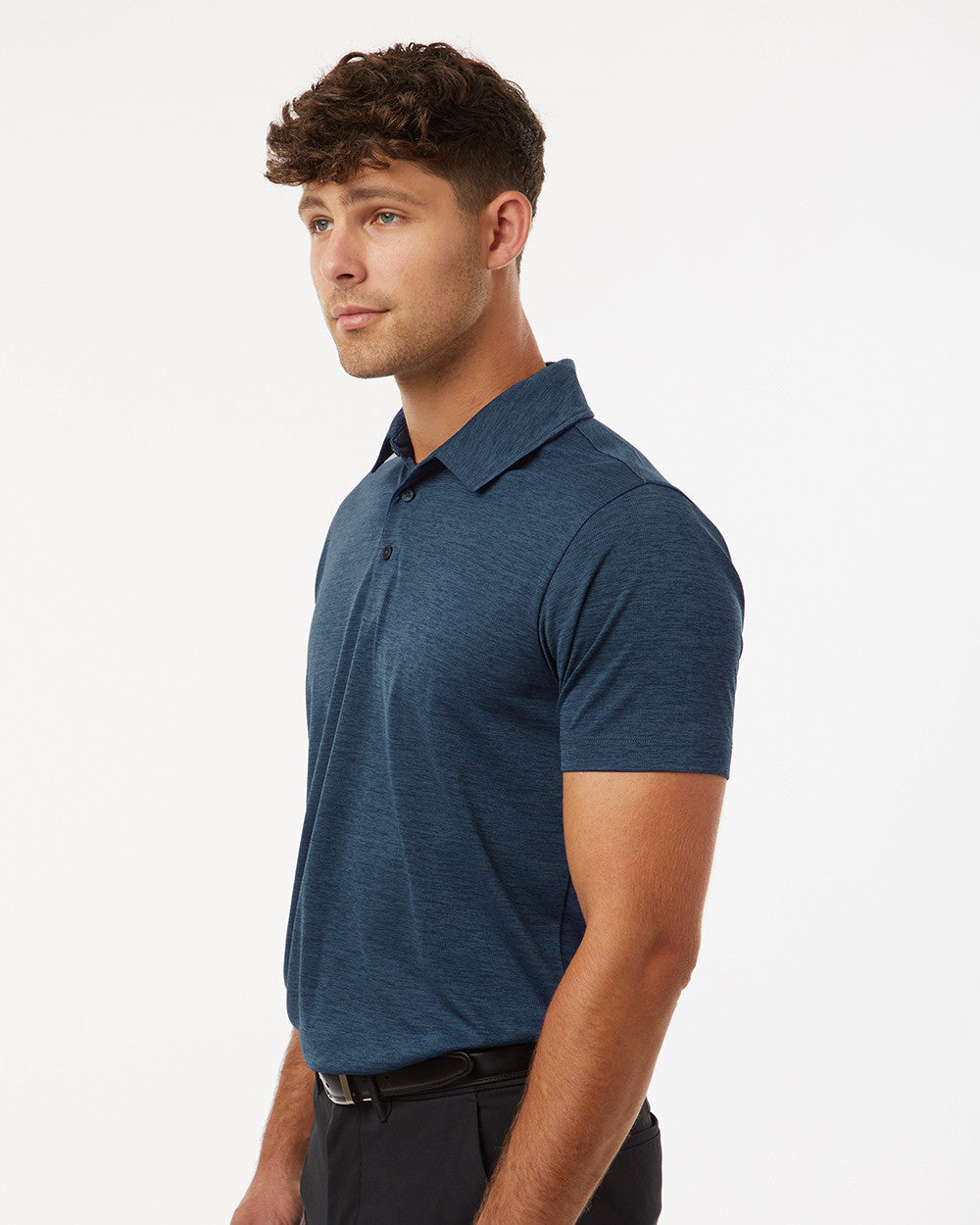 ALL PRO Men's Polyester Heather Melange Polo