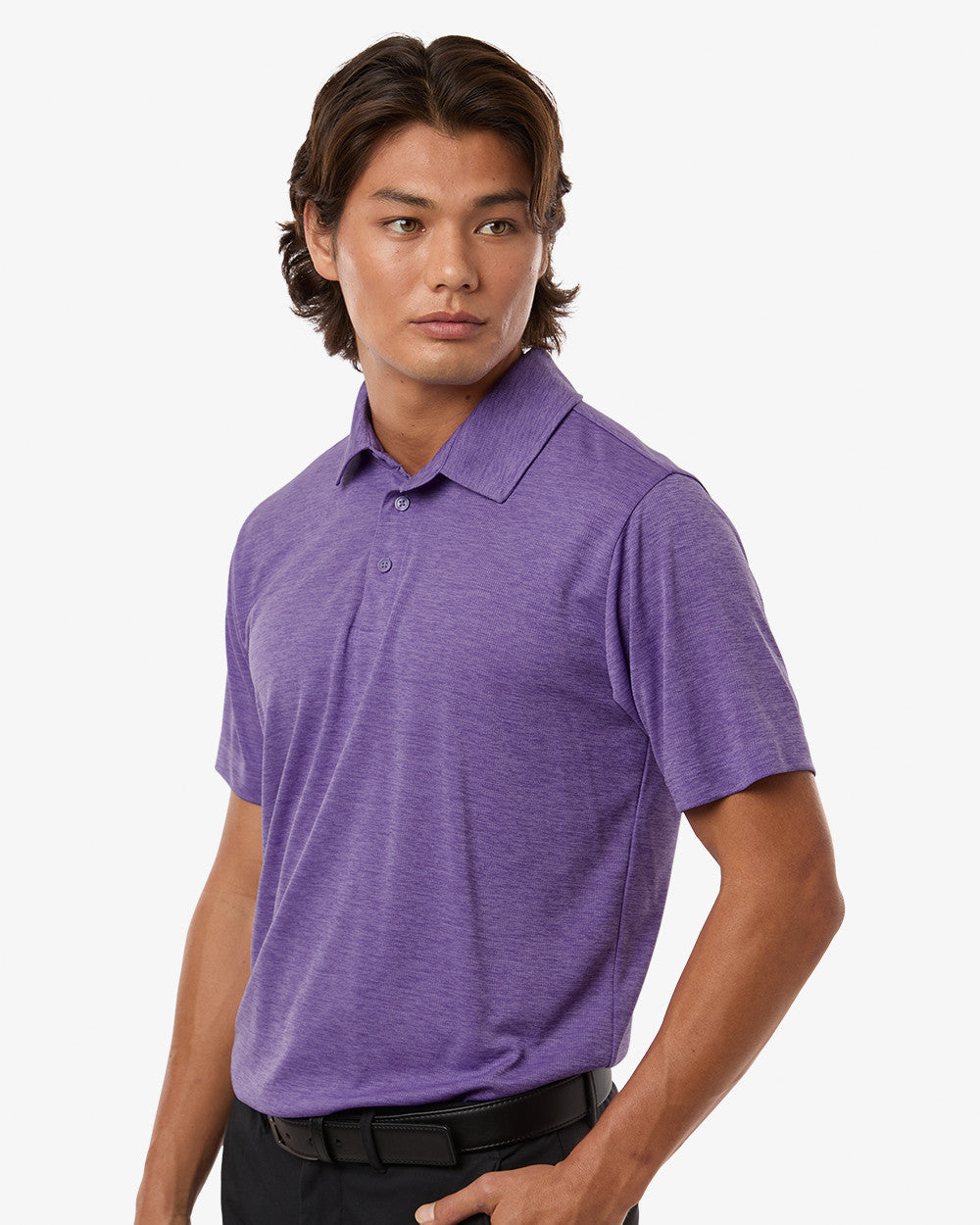ALL PRO Men's Polyester Heather Melange Polo