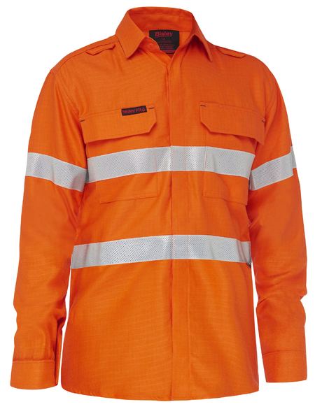 Bisley Apex 160 Taped Hi Vis FR Ripstop Vented Shirt - BS8339T