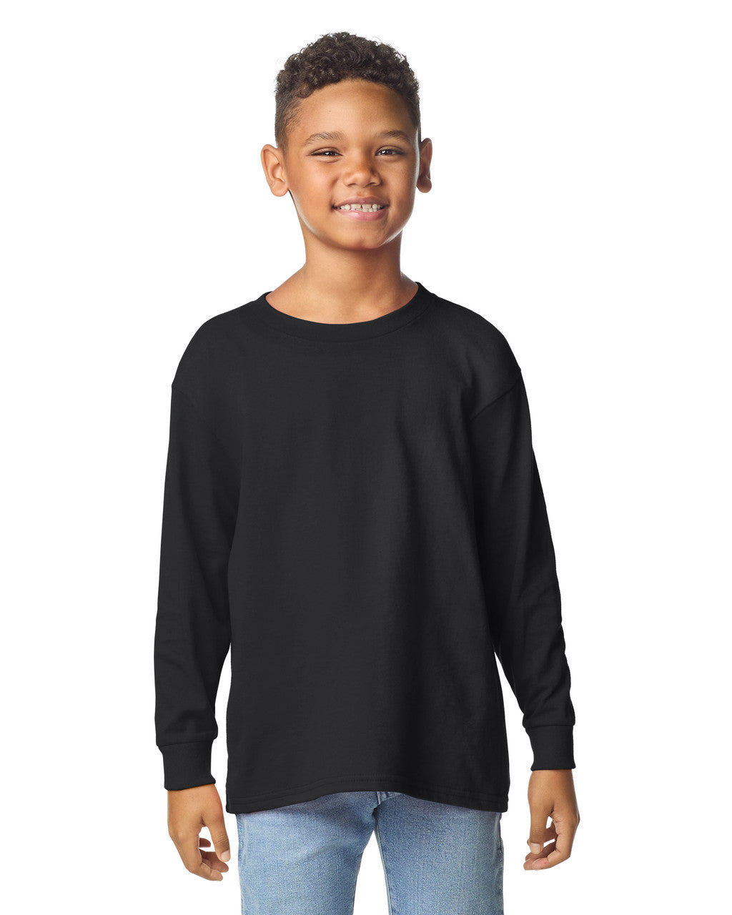 Gildan Heavy Cotton Youth Long Sleeve T-shirt - Black