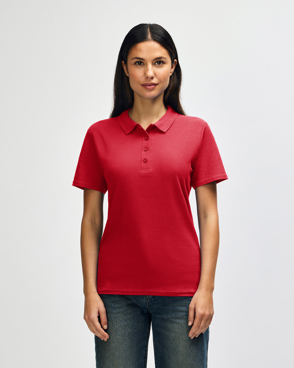 Gildan Softstyle Ladies' Double Pique Polo - Red