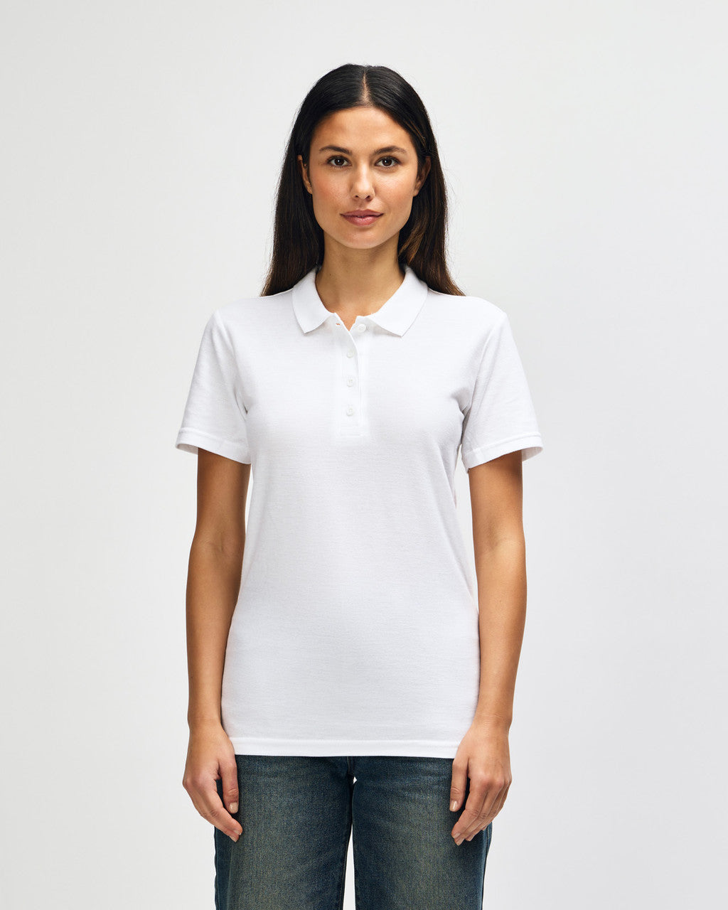 Gildan Softstyle Ladies' Double Pique Polo - White
