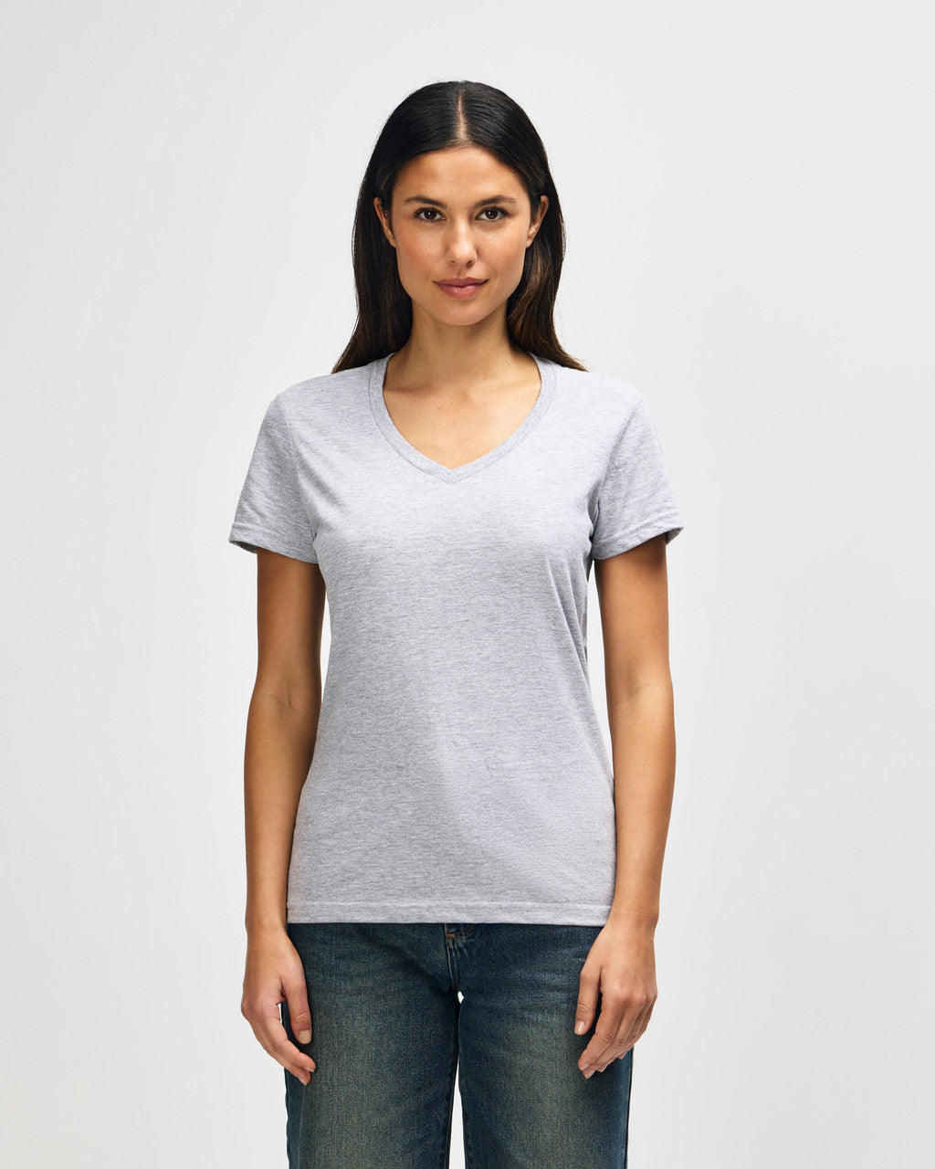 Gildan Softstyle Ladies' V-Neck T-Shirt - Sport Grey