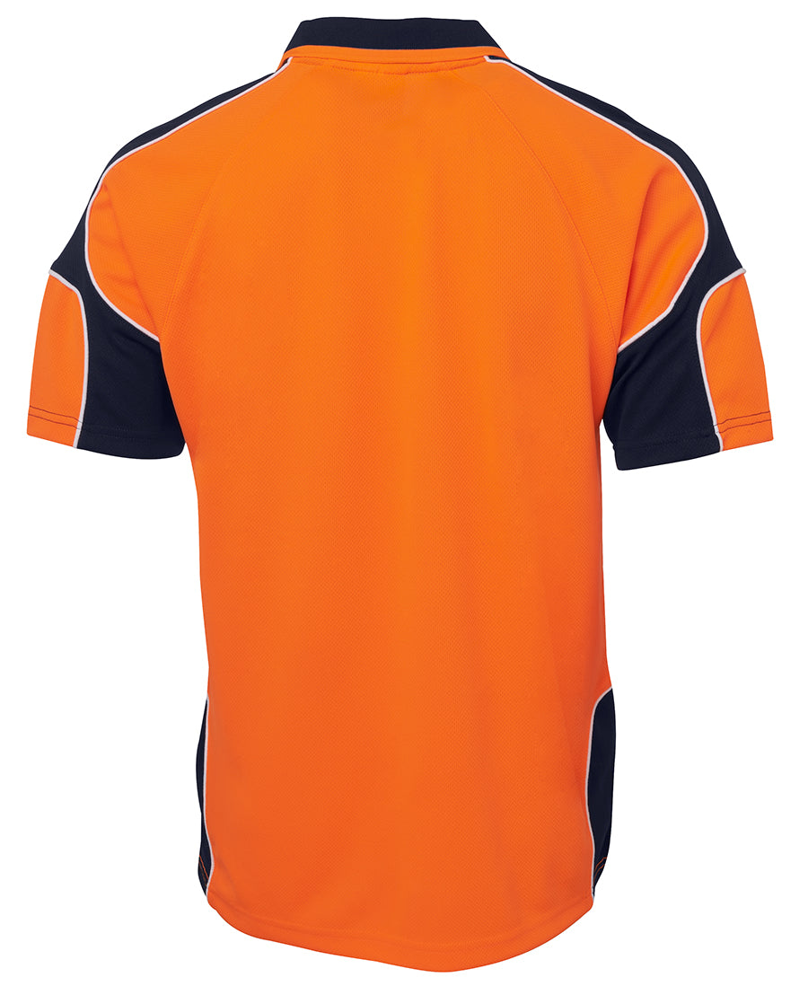 JB's Wear Hi Vis S/S Arm Panel Polo 6AP4S