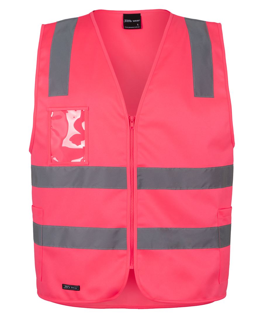 JB's Wear Hi Vis (D+N) Zip Safety Vest 6DNSZ