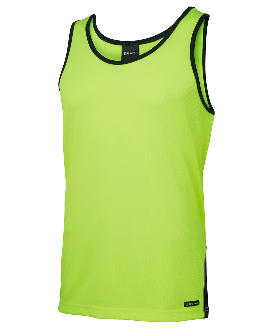 JB's Wear Hi Vis Contrast Singlet 6HCS4