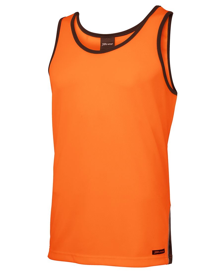 JB's Wear Hi Vis Contrast Singlet 6HCS4
