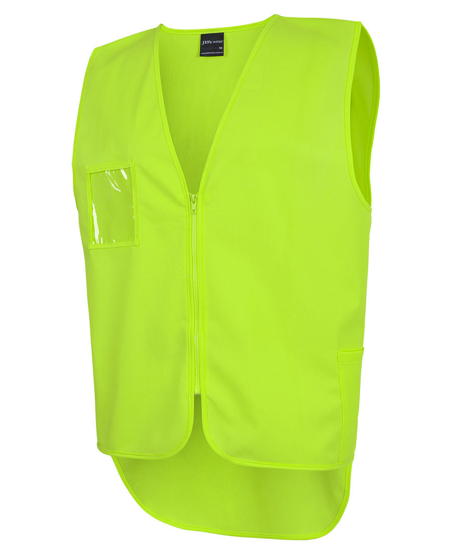 JB's Hi Vis Zip Drop Tail Safety Vest 6HVSW