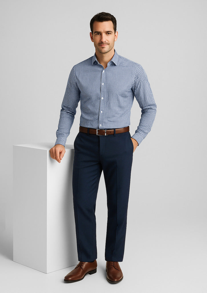 74012 Mens Comfort Wool Stretch Flat Front Pant