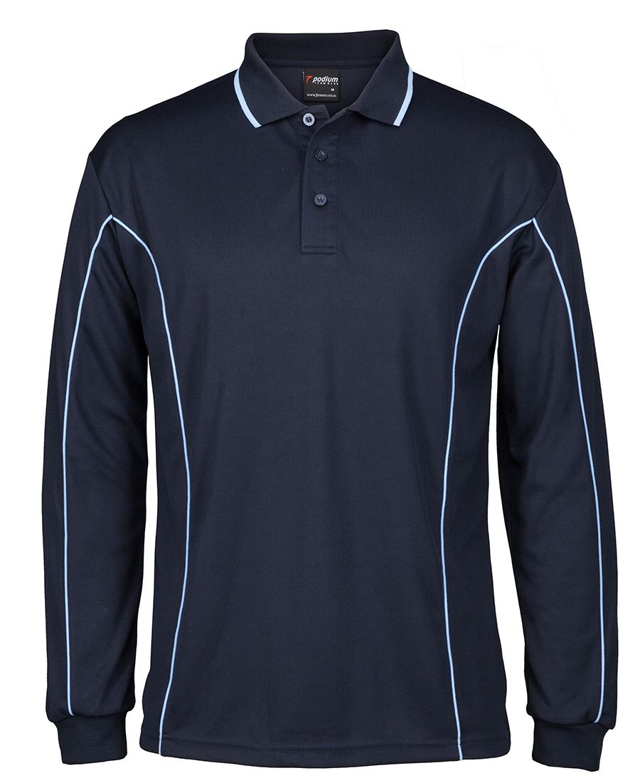 JBS PODIUM L/S PIPING POLO 7PIPL