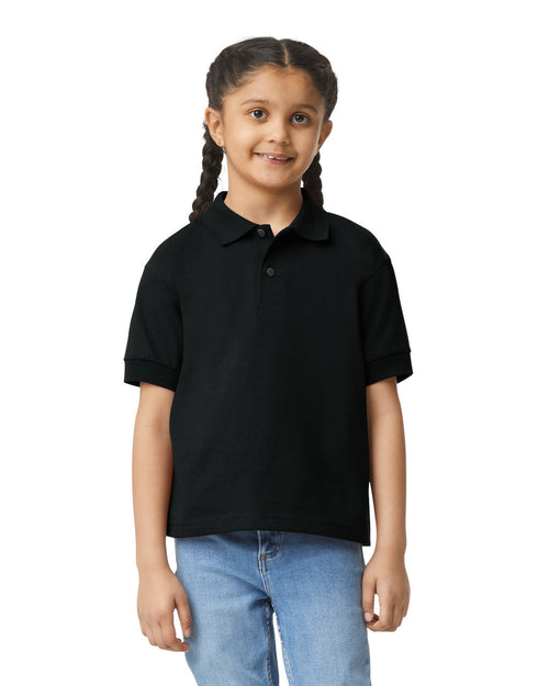 Gildan Dry Blend Youth Polo - Black