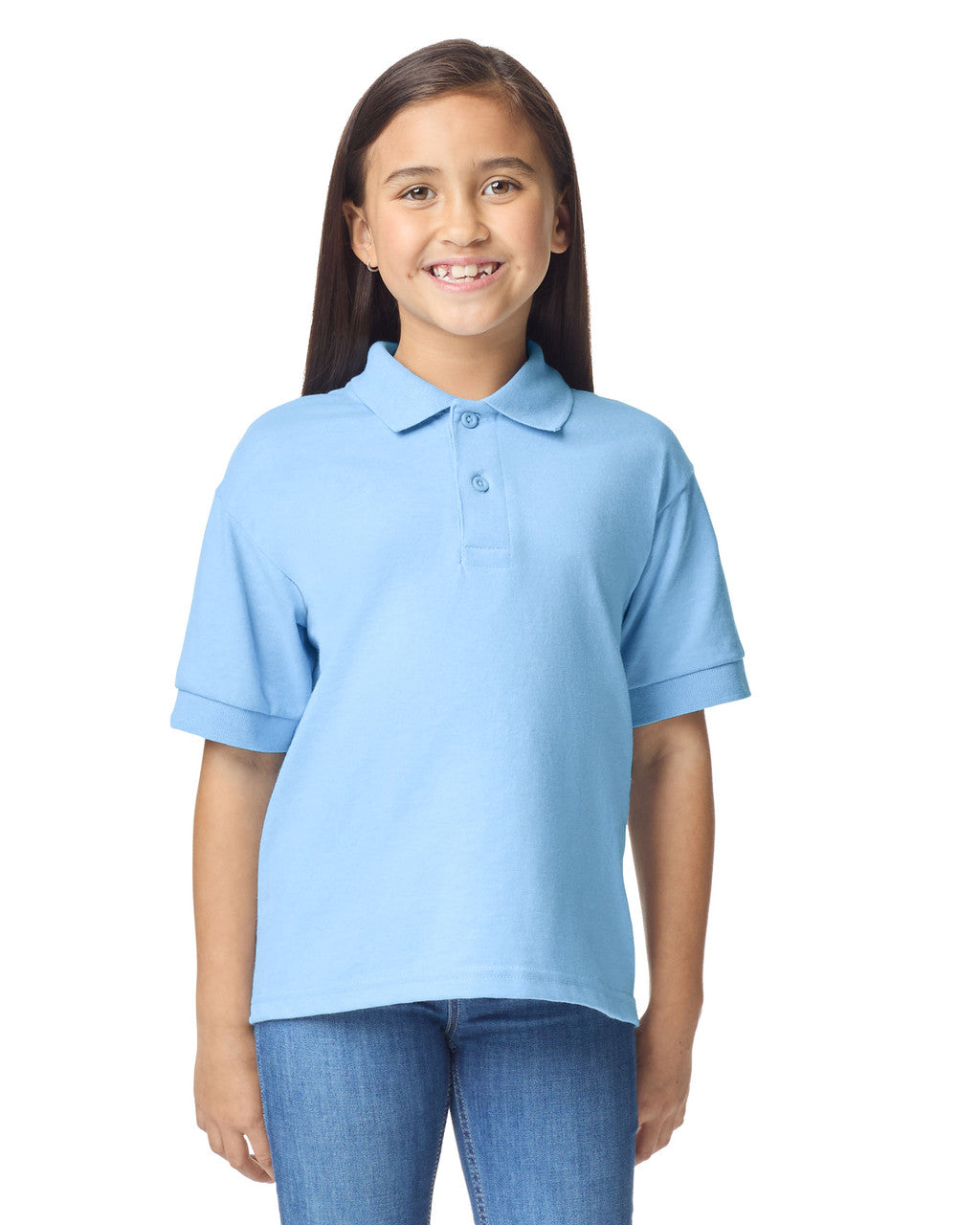 Gildan Dry Blend Youth Polo - Light Blue