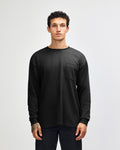 American Apparel Super Heavyweight Unisex Long Sleeve Pocket T-Shirt - Black