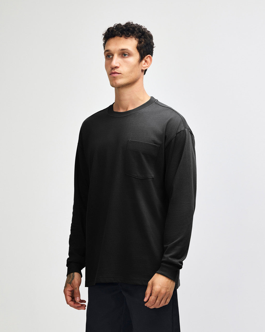 American Apparel Super Heavyweight Unisex Long Sleeve Pocket T-Shirt