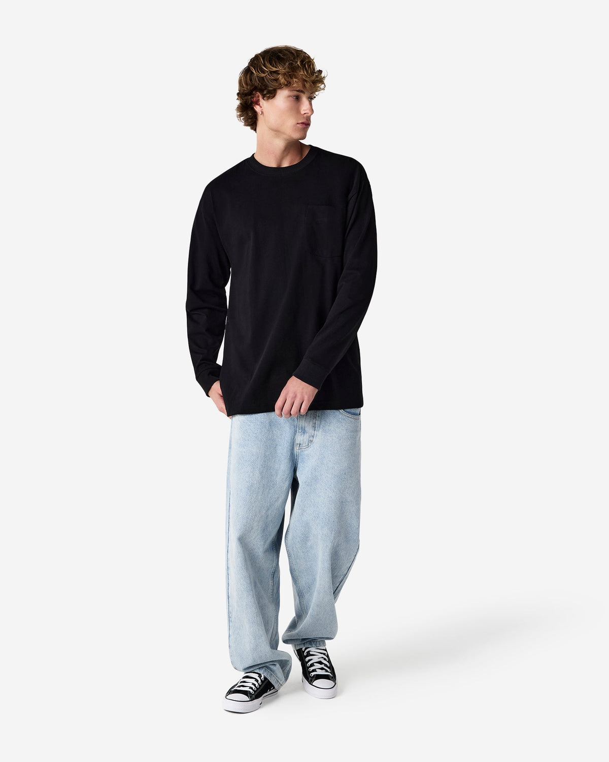 9410 American Apparel Super Heavyweight Unisex Long Sleeve Pocket T-Shirt